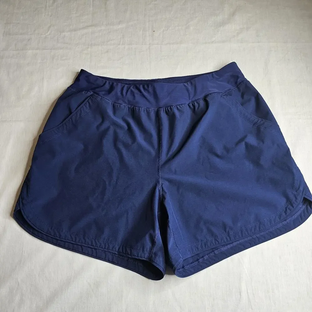 Lands End Women’s 16W Navy Quick Dry Board Shorts With Pockets Activewear